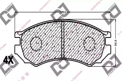 Комплект тормозных колодок BP1017 DJ PARTS